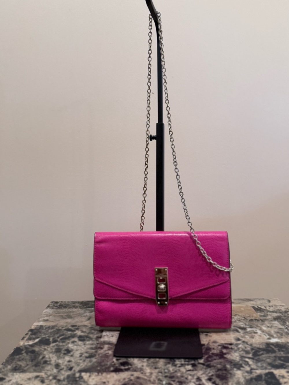 Henri Bendel Snakeskin-Embossed Uptown Crossbody/ Clutch - Picture 2 of 14